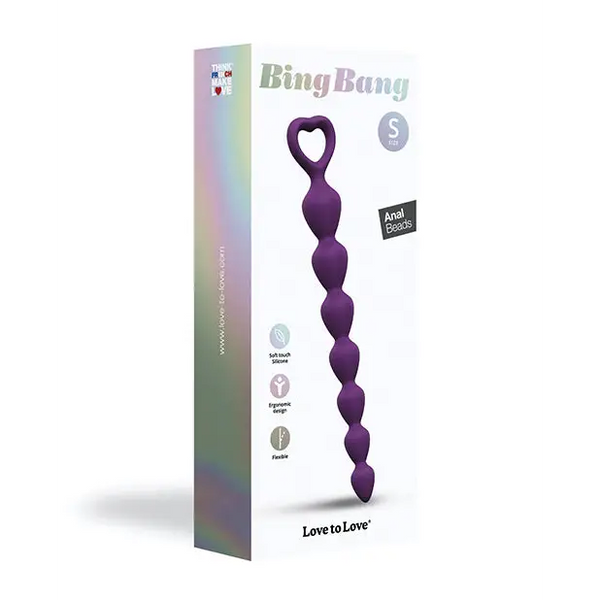 Love to Love Bing Bang Anal Beads - Violet Small - Anal Products