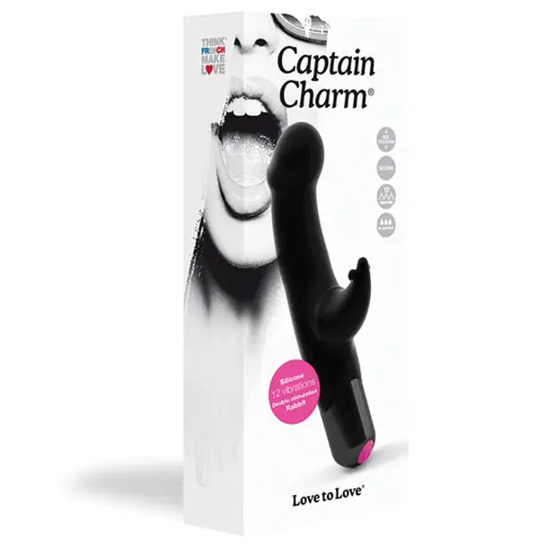 Love to Love Captain Charm Rabbit - Black - Vibrators