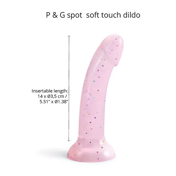 Love to Love Curved Suction Cup Dildolls Starlight - Pink - Dongs & Dildos