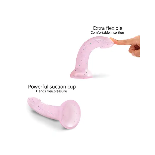 Love to Love Curved Suction Cup Dildolls Starlight - Pink - Dongs & Dildos