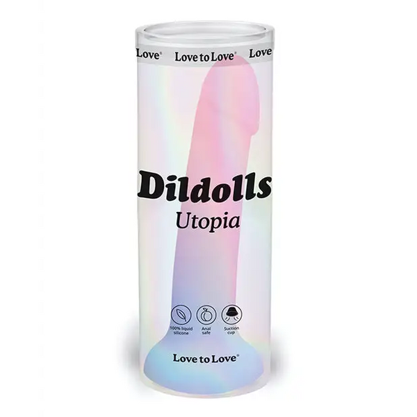 Love to Love Curved Suction Cup Dildolls Utopia - Asst Colors - Dongs & Dildos