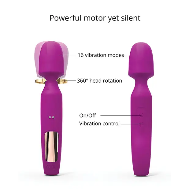 Love to Love R-Evolution Rotating Wand w/Two Attachments - Sweet Orchid - Massage Products