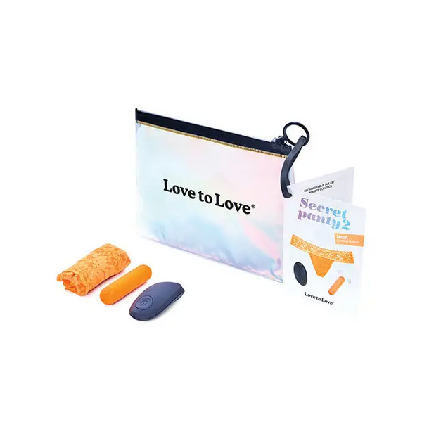 Love to Love Secret Panty Vibe 2 - Neon Orange - Stimulators