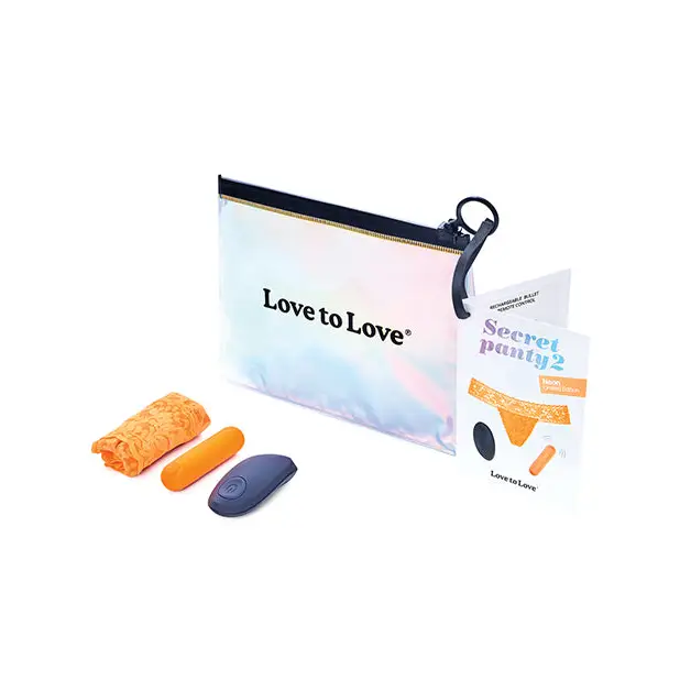 Love to Love Secret Panty Vibe 2 - Neon Orange - Stimulators