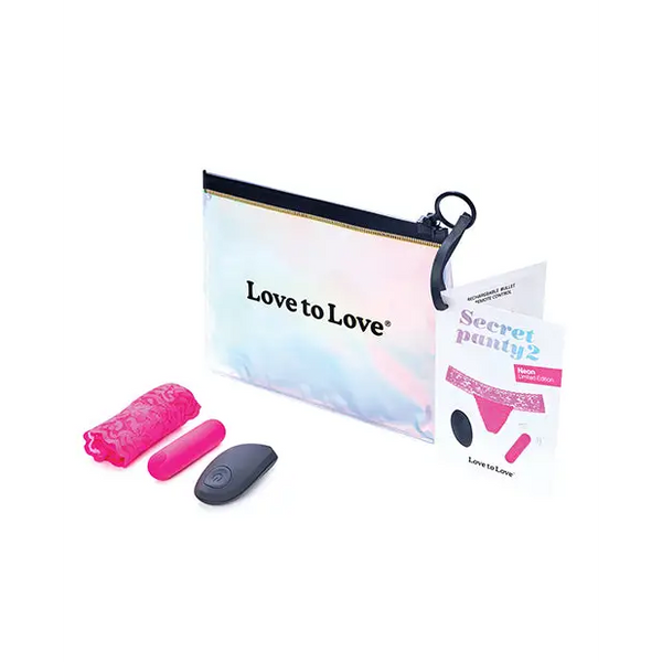 Love to Love Secret Panty Vibe 2 - Neon Pink - Stimulators