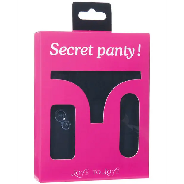 Love to Love Secret Vibrating Panty - Black - Stimulators