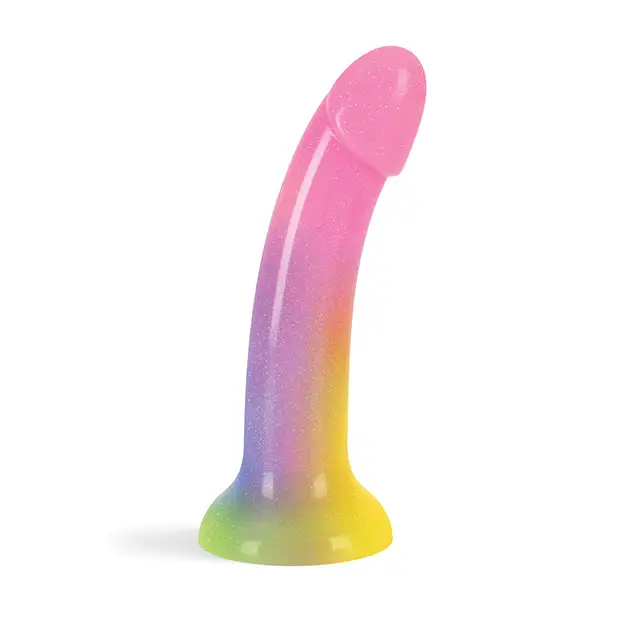 Love to Love Silicone Dildolls Stargazer - Gradient Rainbow w/Glitter - Dongs & Dildos