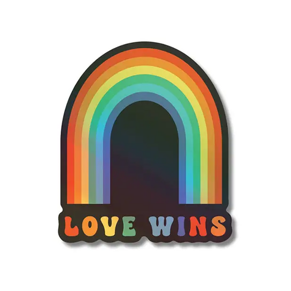 Love Wins Holographic Sticker - Pack of 3 - Gay & Lesbian Products