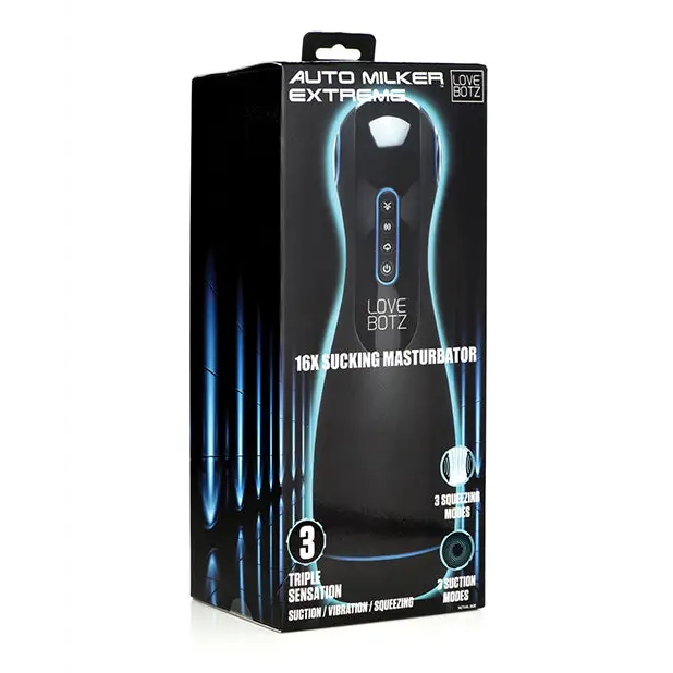 LoveBotz Auto Milker Extreme 16x Sucking Masturbator - Black - Dolls & Masturbators