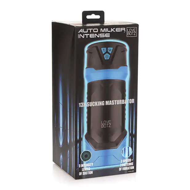 LoveBotz Auto Milker Intense 13x Sucking Masturbator - Black - Dolls & Masturbators