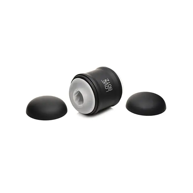 LoveBotz Mini Vibrating Double Stroker - Black - Dolls & Masturbators