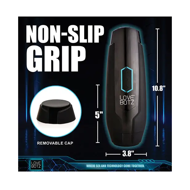 LoveBotz The Milker Max 14X Thrusting & Vibrating Masturbator - Black
