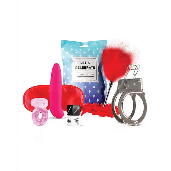 Loveboxxx Let’s Celebrate 7 Pc Gift Set - Blue - Bondage Blindfolds & Restraints