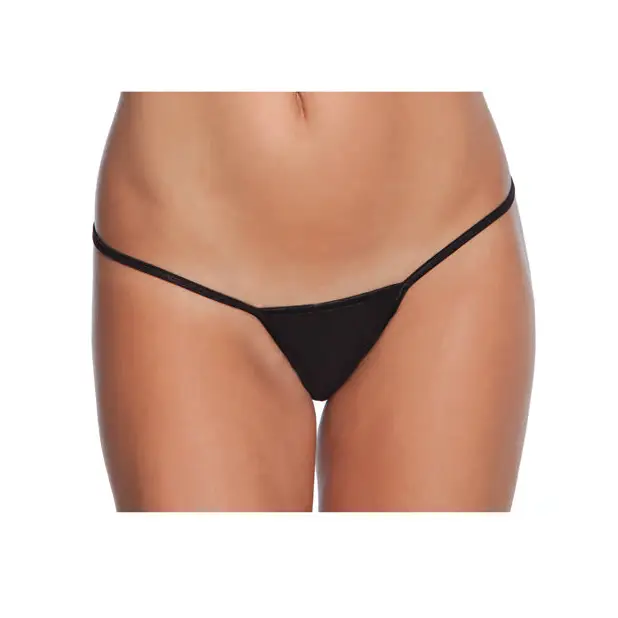 Low Rise Lycra G-String Black O/S - Lingerie - Hanging