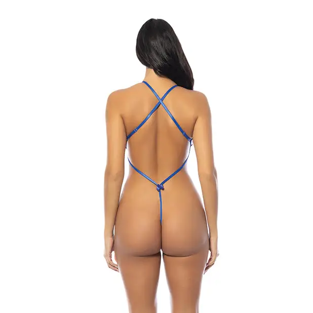 Lucciana Soft Cup Lace Teddy - Cobalt Blue L/XL - Lingerie - Packaged