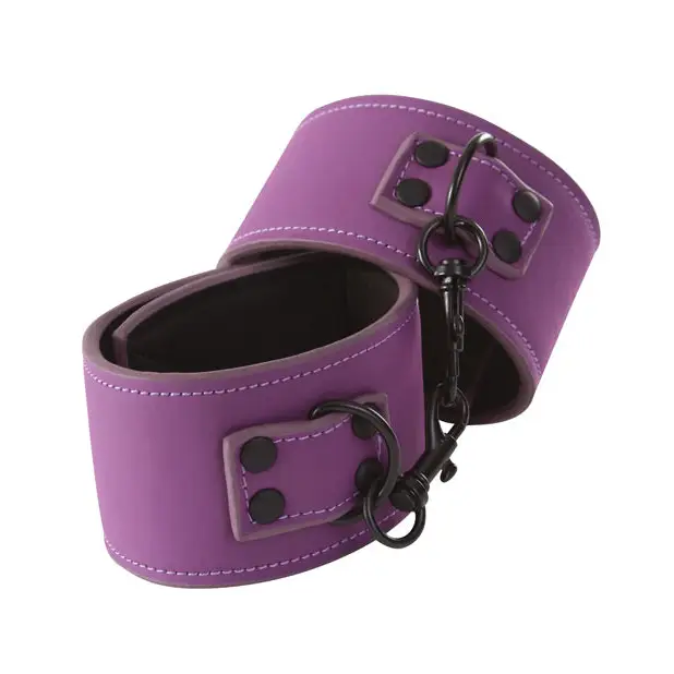 Lust Bondage Wrist Cuffs - Purple - Bondage Blindfolds & Restraints