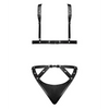 Lust Contessa Cupless Strappy Brazilian Teddy Black S/M - Lingerie - Packaged