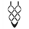 Lust Contessa Cupless Strappy Brazilian Teddy Black S/M - Lingerie - Packaged