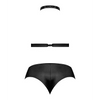 Lust Juno Top w/Velcro Choker Neck & Mini Short Black S/M - Lingerie - Packaged