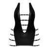 Lust Portia Mini Dress w/Plush Elastic Strapping Black L/XL - Lingerie - Packaged