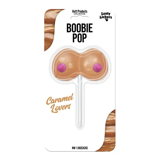 Lusty Lickers Boobie Pop - Caramel Lovers - Bachelorette & Party Supplies