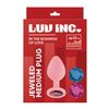 Luv Inc. Jeweled Silicone Butt Plug w/Three Stones - Medium Light Pink - Anal Products