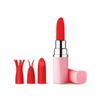 Luv Inc. Lipstick Vibrator w/4 Heads - Light Pink - Stimulators