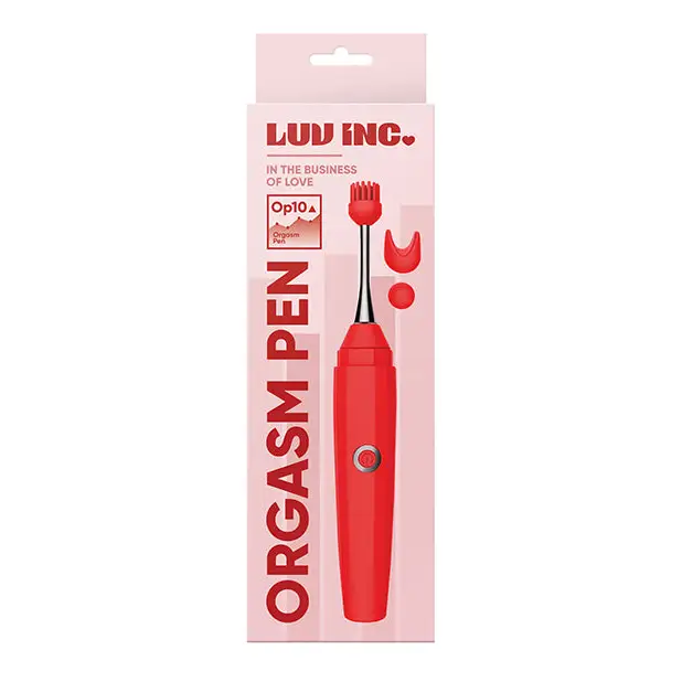 Luv Inc. Orgasm Pen w/Three Attachments - Red - Stimulators