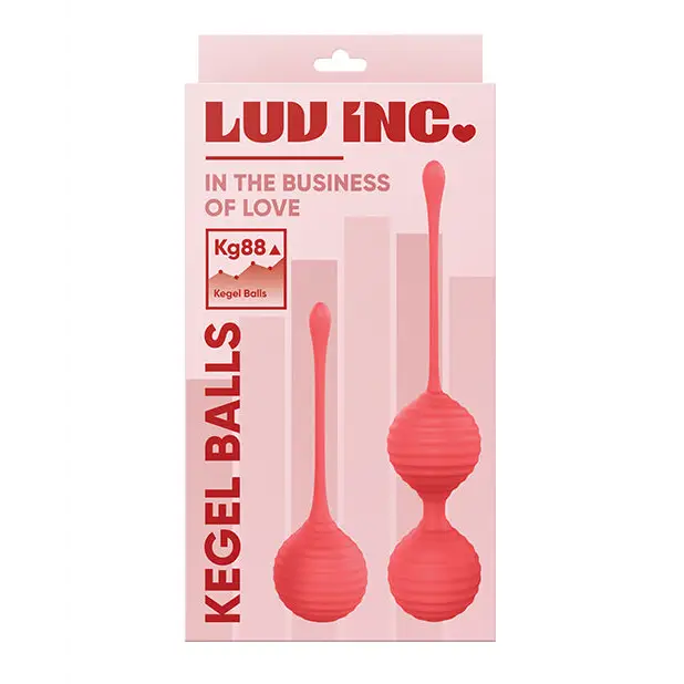 Luv Inc. Silicone Kegel Ball Set - Coral - Sexual Enhancers