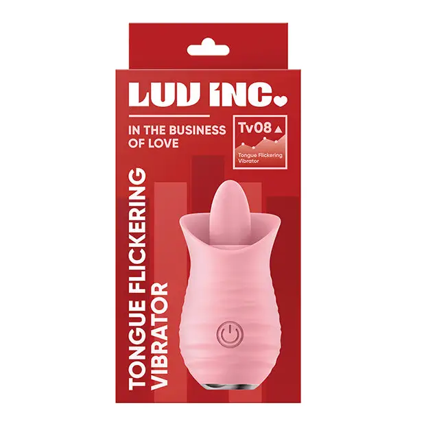 Luv Inc. Tongue Flickering Vibrator - Pink - Stimulators