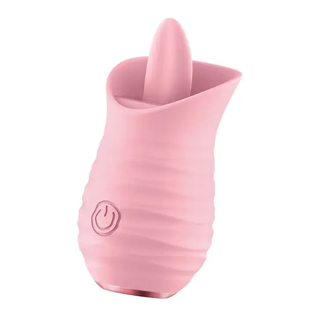 Luv Inc. Tongue Flickering Vibrator - Pink - Stimulators