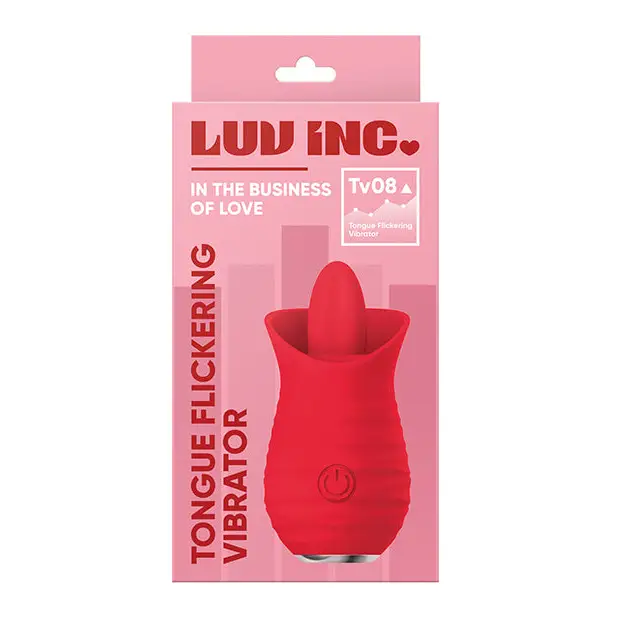 Luv Inc. Tongue Flickering Vibrator - Red - Stimulators