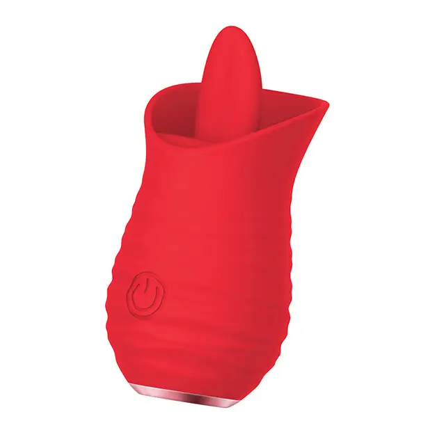 Luv Inc. Tongue Flickering Vibrator - Red - Stimulators