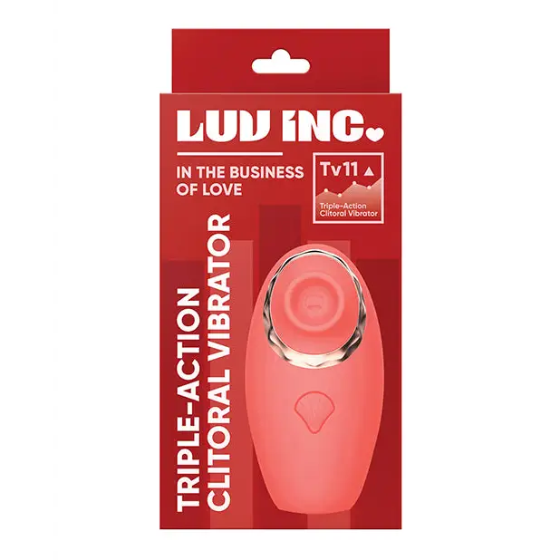 Luv Inc. Triple - Action Clitoral Vibrator - Coral - Stimulators