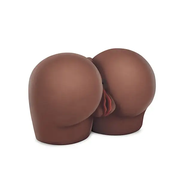 Luvdollz Remote Control Rechargeable Doggy Style Pussy & Ass w/Douche - Mocha - Dolls & Masturbators