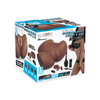 Luvdollz Remote Control Rechargeable Spread Eagle Pussy & Ass w/Douche - Mocha - Dolls & Masturbators