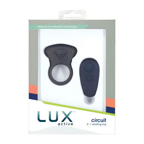 Lux Active Circuit Vibrating Ring - Dark Blue - Penis Enhancement