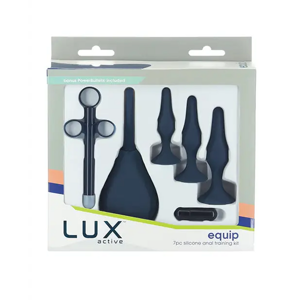 Lux Active Equip Silicone Anal Training Kit - Dark Blue - Anal Products
