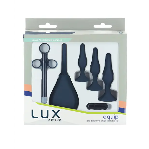 Lux Active Equip Silicone Anal Training Kit - Dark Blue - Anal Products