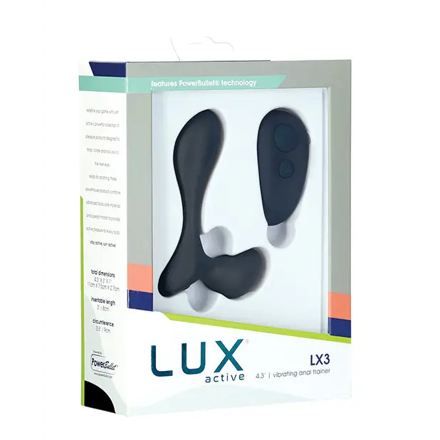 Lux Active LX3 4.3’’ Vibrating Anal Trainer - Dark Blue - Anal Products