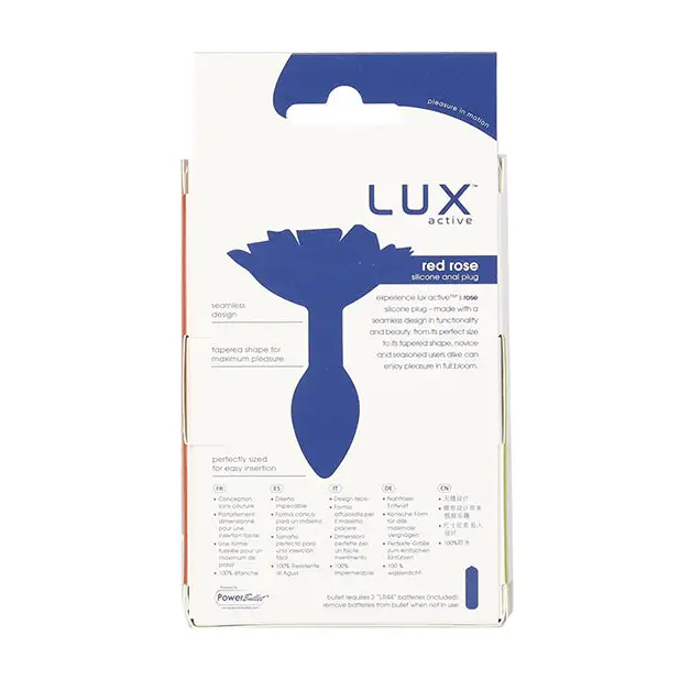 Lux Active Red Rose Silicone Anal Plug - Anal Products