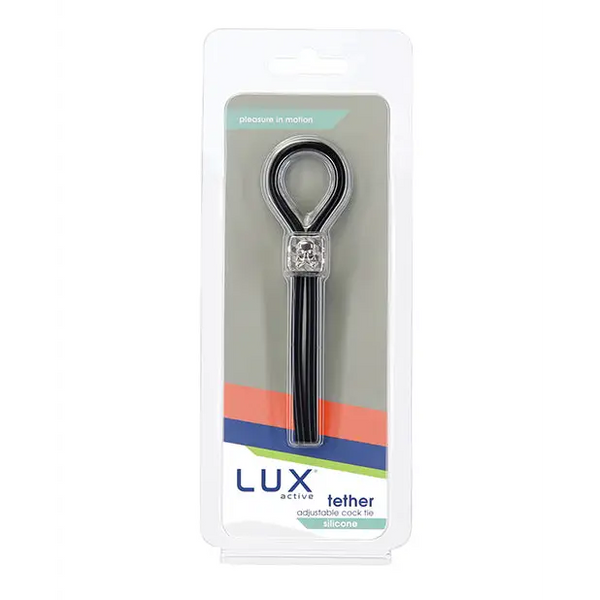Lux Active Tether Adjustable Cock Tie - Black - Penis Enhancement