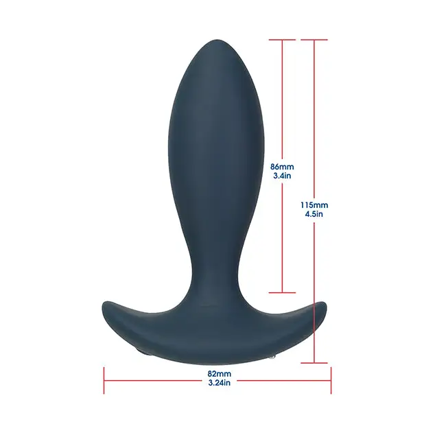 Lux Active Throb Anal Pulsating Massager w/Remote - Dark Blue - Anal Products