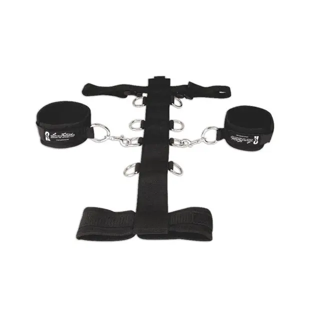 Lux Fetish 3 pc Adjustable Neck & Wristraint Set - Bondage Blindfolds & Restraints