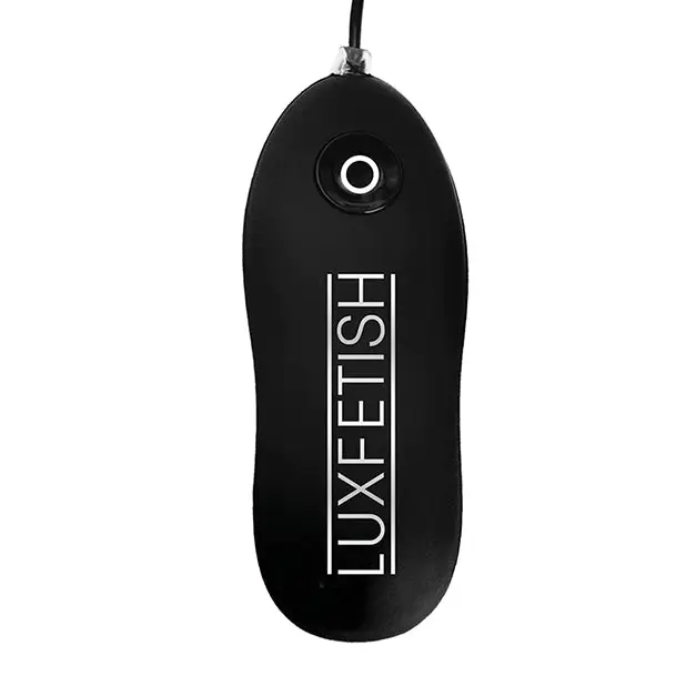 Lux Fetish 4’’ Inflatable Vibrating Butt Plug w/Suction Base - Black - Anal Products