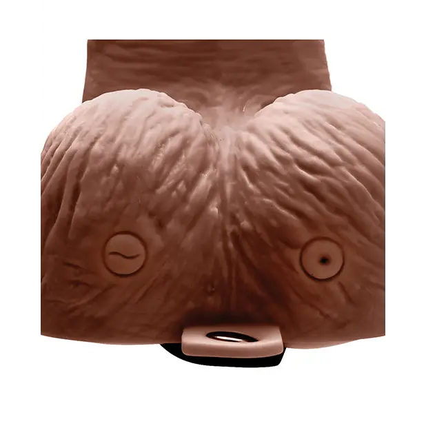 Lux Fetish 6’’ Rechargeable Strap On w/Balls - Brown - Strap Ons