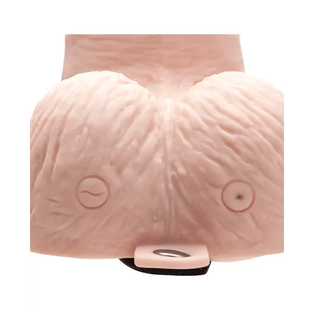 Lux Fetish 6’’ Rechargeable Strap On w/Balls - Ivory - Strap Ons