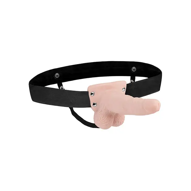 Lux Fetish 6’’ Rechargeable Strap On w/Balls - Ivory - Strap Ons