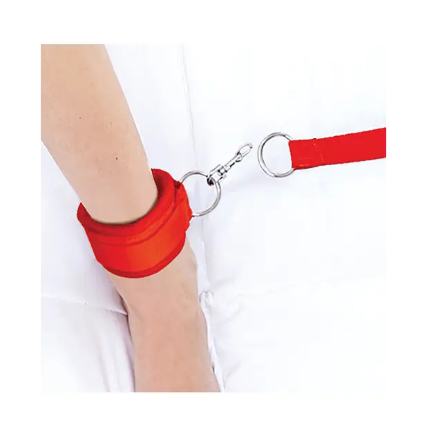 Lux Fetish 7 pc Bed Spreader - Red - Bondage Blindfolds & Restraints