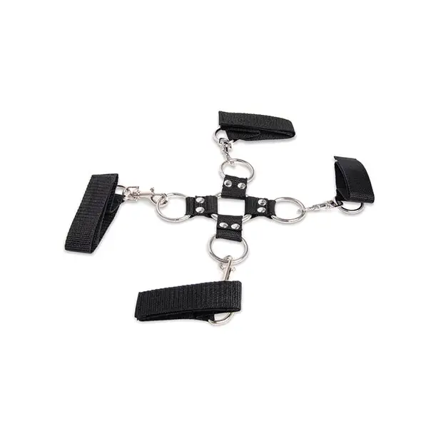 Lux Fetish 7 pc Hogtie & Ball Gag Kit - Bondage Blindfolds & Restraints